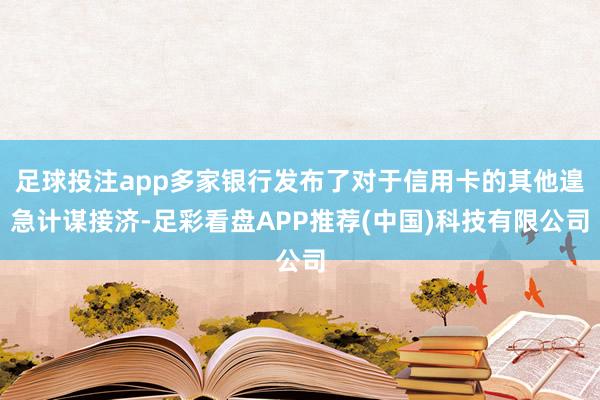 足球投注app多家银行发布了对于信用卡的其他遑急计谋接济-足彩看盘APP推荐(中国)科技有限公司