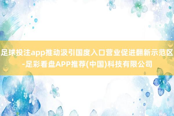 足球投注app推动汲引国度入口营业促进翻新示范区-足彩看盘APP推荐(中国)科技有限公司
