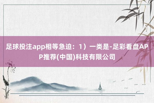 足球投注app相等急迫：1）一类是-足彩看盘APP推荐(中国)科技有限公司