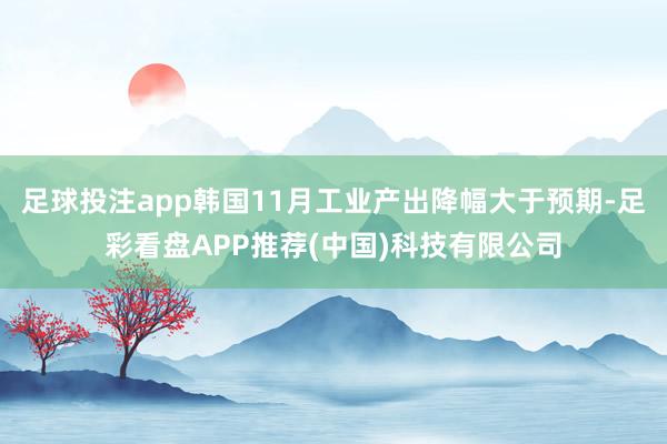足球投注app韩国11月工业产出降幅大于预期-足彩看盘APP推荐(中国)科技有限公司