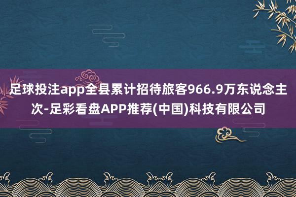 足球投注app全县累计招待旅客966.9万东说念主次-足彩看盘APP推荐(中国)科技有限公司