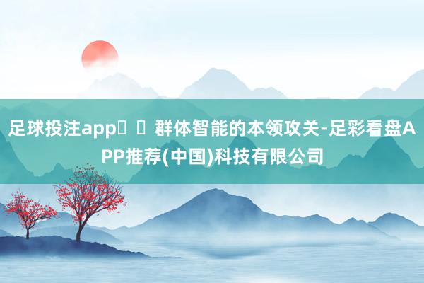 足球投注app  群体智能的本领攻关-足彩看盘APP推荐(中国)科技有限公司