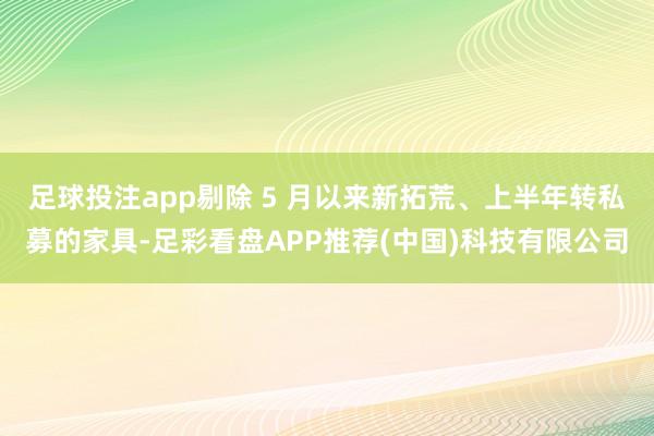 足球投注app剔除 5 月以来新拓荒、上半年转私募的家具-足彩看盘APP推荐(中国)科技有限公司