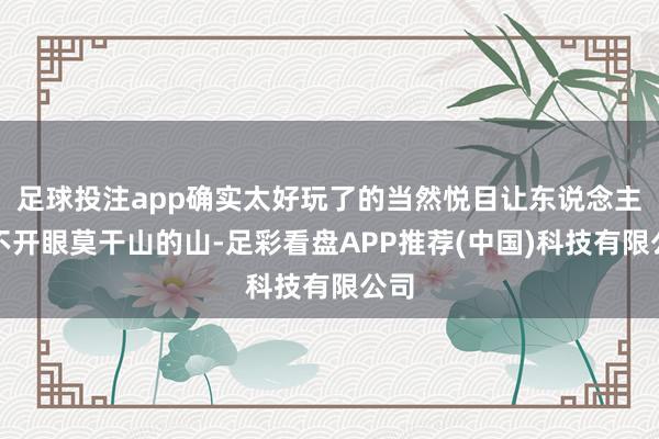 足球投注app确实太好玩了的当然悦目让东说念主挪不开眼莫干山的山-足彩看盘APP推荐(中国)科技有限公司