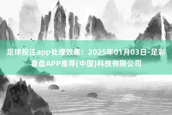 足球投注app处理效果：2025年01月03日-足彩看盘APP推荐(中国)科技有限公司