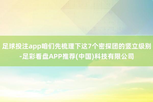 足球投注app咱们先梳理下这7个密探团的竖立级别-足彩看盘APP推荐(中国)科技有限公司