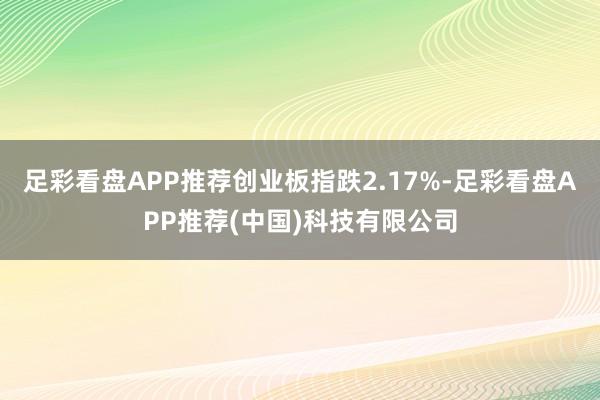 足彩看盘APP推荐创业板指跌2.17%-足彩看盘APP推荐(中国)科技有限公司
